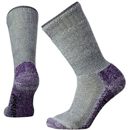 Smartwool Mountaineering Extra Heavy Crew Sock - Women's, Medium Gray/Mountain Purple, Large SW001054394-L