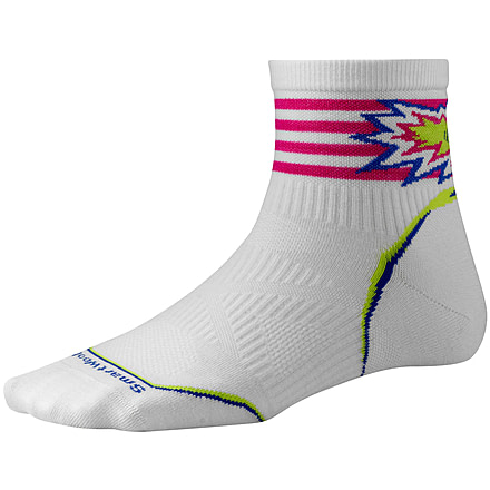 Smartwool PhD Cycle Ultra Light Mini Sock - Women's-White-Small
