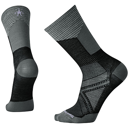 Smartwool PhD Cycle Ultra Light P Crew Socks, Black, Extra Large, SW001109001-XL