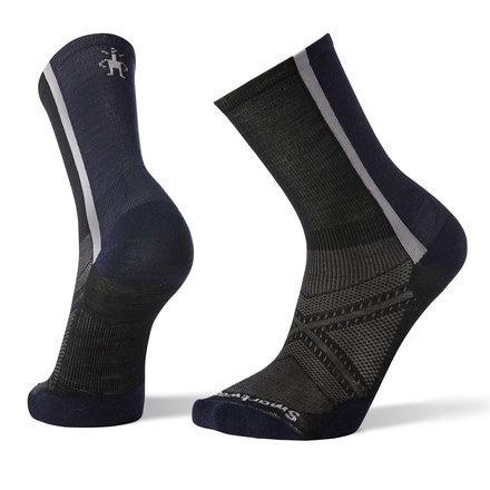 Smartwool PhD Cycle Ultra Light Pattern Crew Socks - Mens, Black, Extra Large, SW001420001-XL