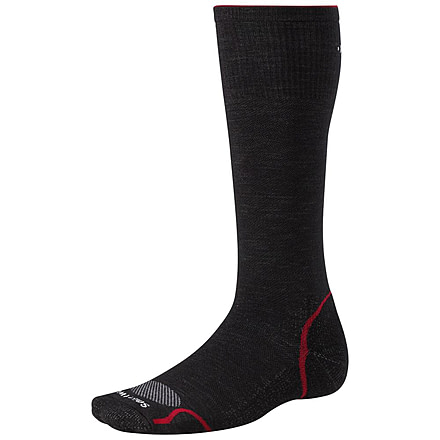 Smartwool PhD Graduated Compression Light Sock Clearance - Men's-Black/Red-Small