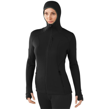 Smartwool PhD HyFi Full Zip Hoody - Women's-Black-Large