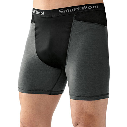 Smartwool PhD NTS 195 Wind Boxer Brief - Men's -Graphite-Large