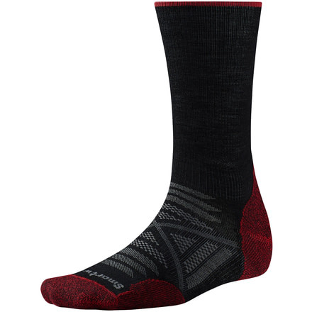 Smartwool PhD Outdoor Light Crew Sock - Men's-Black-Large