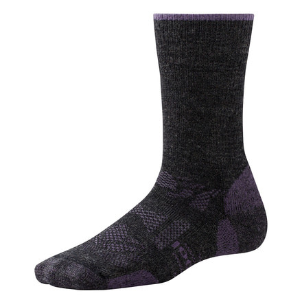 Smartwool PhD Outdoor Light Crew Socks, Char/Desert Purple, Small, SW0SK020693-S