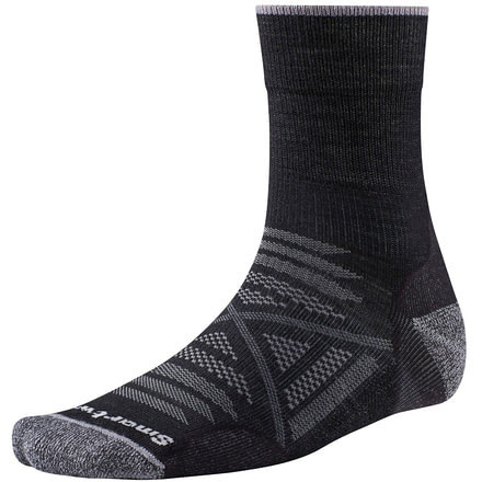 Smartwool PhD Outdoor Light Mid Crew Socks - Mens, Black, Extra Large, SW001067001-XL