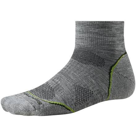Smartwool PhD Outdoor Light Mini Sock - Men's-Large-Light Grey