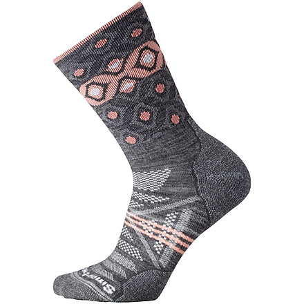 Smartwool PhD Outdoor Light Pattern Crew Sock - Women's-Medium Gray-Large