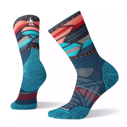 Smartwool PhD Outdoor Light Pattern Mid Crew Socks - Womens, Deep Marlin, Medium, SW001144C51-M