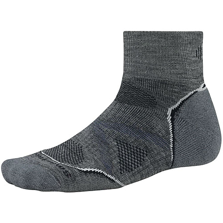 Smartwool PhD Outdoor Medium Mini Sock - Men's-Medium Grey-Large