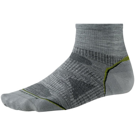 Smartwool PhD Outdoor Ultra Light Mini Sock - Mens-Light Gray-Large