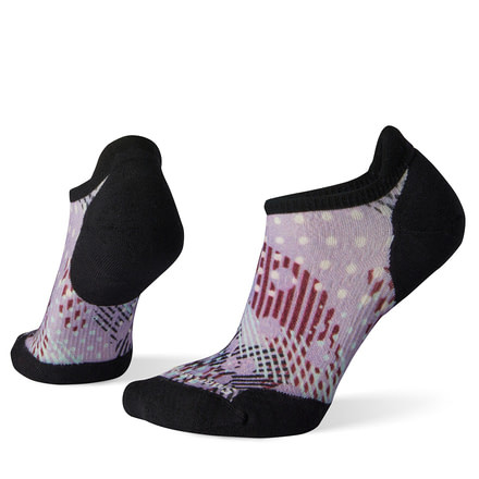 Smartwool PhD Run Light Elite Dot Print Micro Socks - Womens, Purple Mist, Large, SW001234A26-L