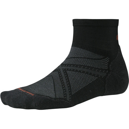 Smartwool PhD Run Light Elite Mini Sock - Men's-Black-X-Large