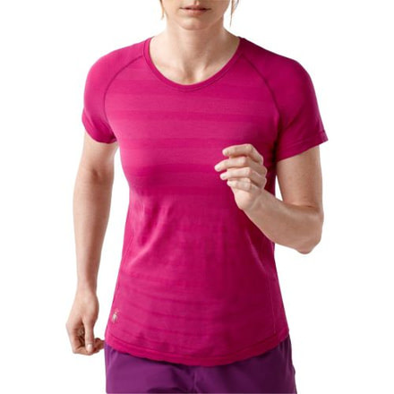 Smartwool PhD Run Short Sleeve Crew - Women's-Berry-Large