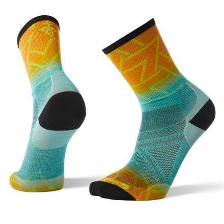 Smartwool PhD Run Ultra Light Print Crew, Capri, Large, SW003997810-L