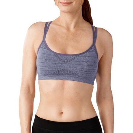 Smartwool PhD Seamless Double Strappy Bra - Womens, Desert Purple Heather, Extra Large, SW0SO165285XL