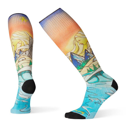 Smartwool PhD Ski Ultra Light Lifecycle Print Socks - Womens, Multi Color, Small, SW001183150-S