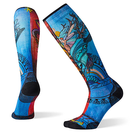 Smartwool PhD Ski Ultra Light Print Socks - Womens, Multi Color, Medium, SW001446150-M