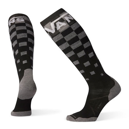 Smartwool PhD Snow VANS Checker Light Elite Socks, Black, Medium, SW001433001-M