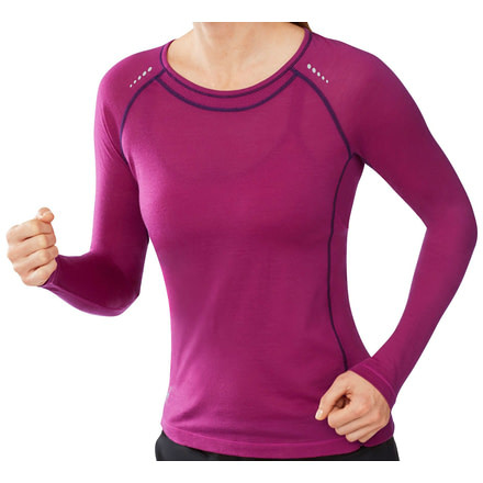 Smartwool PhD Ultra Light Long Sleeve Top - Women's-Berry-X-Small