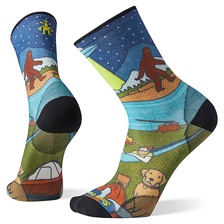 Smartwool PhD Ultra Light Monster Camping Crew Socks, Multi Color, Extra Large, SW004095150-XL