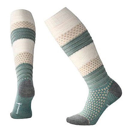 Smartwool Popcorn Cable Knee High Sock - Women's, Mediterranean Green H, Large SW010052A60-L