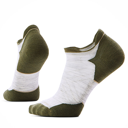 Smartwool Run Targeted Cushion Low Ankle Socks - Mens, Ash/Winter Moss, Medium, SW001659N60100M000