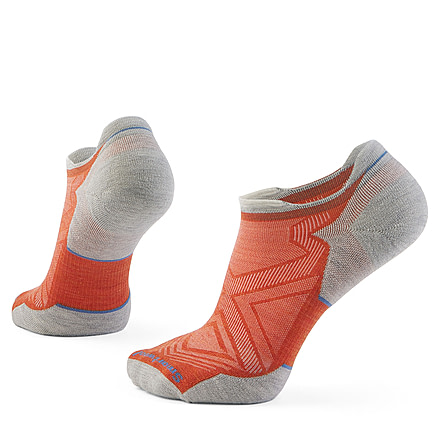 Smartwool Run Targeted Cushion Low Ankle Socks - Mens, Orange Rust/Ash, Medium, SW001659P71100M000