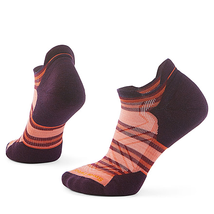 Smartwool Run Targeted Cushion Stripe Low Ankle Socks - Womens, Wild Salmon, Medium, SW001672J99100M000