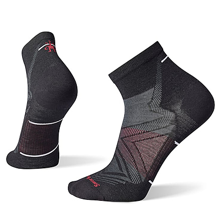 Smartwool Run Zero Cushion Ankle Socks, Black, 2XL, SW0016530011XXL000