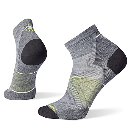 Smartwool Run Zero Cushion Ankle Socks, Medium Gray, Small, SW001653052100S000