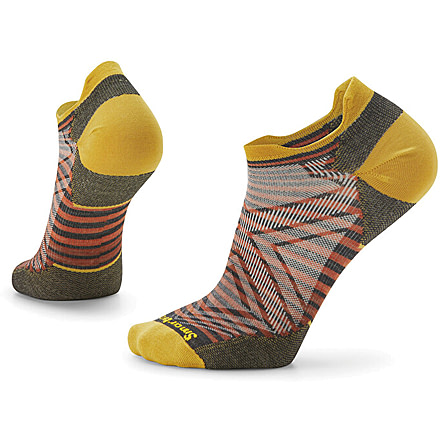 Smartwool Run Zero Cushion Low Ankle Pattern Socks - Unisex, Charcoal, Medium, SW0016520031-M