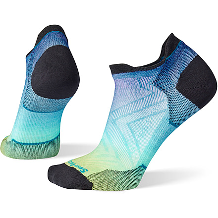 Smartwool Run Zero Cushion Ombre Print Low Ankle Socks - Womens, 810 Capri, Medium, SW001670810M