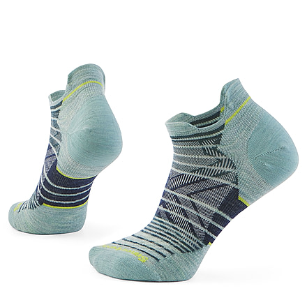 Smartwool Run Zero Cushion Stripe Low Ankle Socks - Womens, Frosty Green, Small, SW001669B72100S000