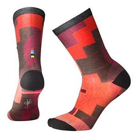 Smartwool Stairway Print Crew Sock - Women's, Tibetan Red, Medium SW003826A25-M
