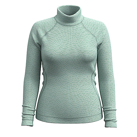 Smartwool Thermal Merino Rib Turtleneck - Womens, Arctic Green Heather, Small, SW016690N67S
