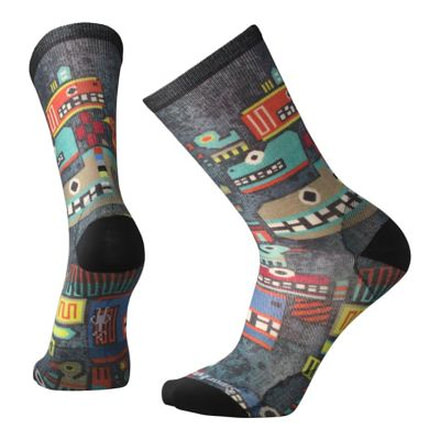 Smartwool Totem Monster Print Crew  Sock - Men's, Black/Multi, Large SW003831857-L