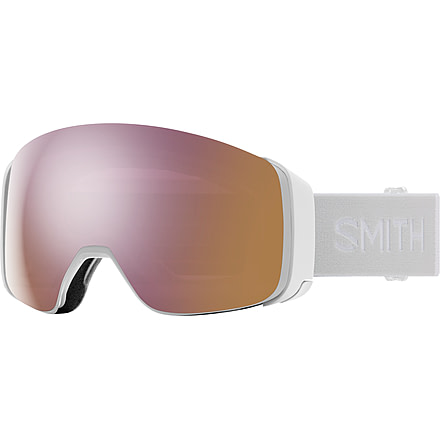 Smith 4D Mag Low Bridge Fit Googles, ChromaPop Everyday Rose Gold Mirror , White Vapor, M007190OZ99M5