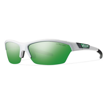 Smith Approach Sunglasses-White-Green Sol-X Mirror