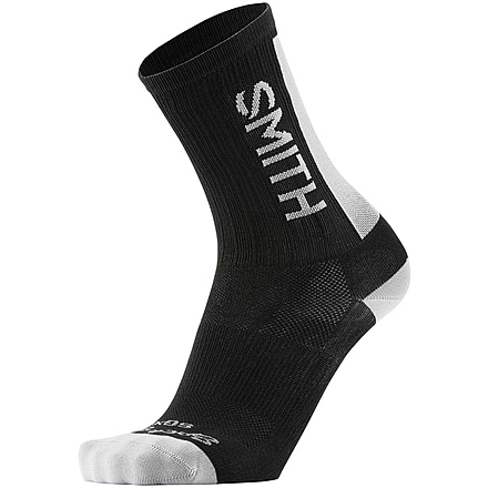 Smith Cycling Sock, 6in Cuff, 75% PolyPRO, 15% Nylon, 10% Spandex, Black, One Size, SOX12