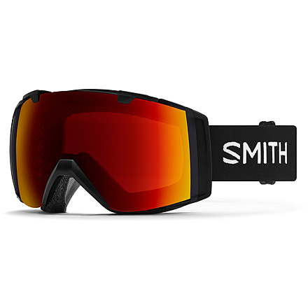 Smith I/O Goggles, Black, Chromapop Sun Red Mirror, M006382QJ996K