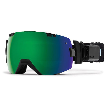 Smith I/OX Turbo Fan Snow Goggles - Mens, Black, Chromapop Sun Green Mirror Lens, IL5CPSBK18