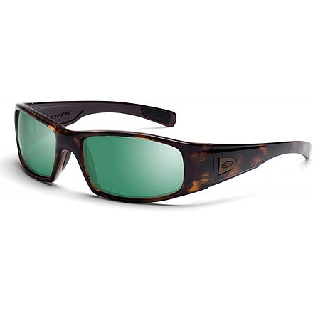 Smith Optics Hideout Tortoise Frame Sunglasses with Polarized Green Mirror Brown Techlite Glass Lenses HDGPNBMTT