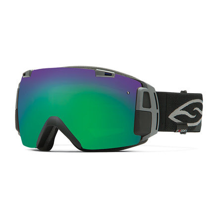 Smith Optics IO Recon Goggle Black Frame/Green Sol-X/Red Sensor Lens IR7NXBK15
