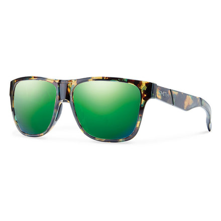 Smith Optics Lowdown Sunglasses, Flecked Green Tortoise Frame, Green Sol-X Lens, LDPCGMFGT