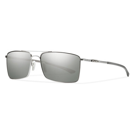 Smith Outlier TI Sunglasses-Matte Silver-Polarized Silver
