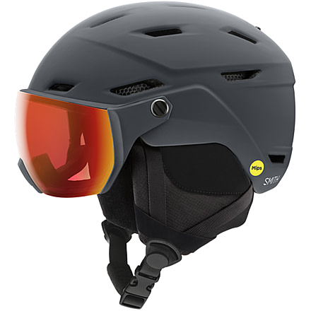 Smith Survey MIPS Helmet, Matte Charcoal/ChromaPop Everyday Red Mirror, Large, E005300B55963