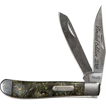 Smith &amp; Wesson Imperial Trapper w/Tin Folding Knives, 3Cr13 Stainless Steel, Black, Celluloid, 1085941