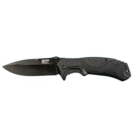 Smith &amp; Wesson M&amp;P M2.0 Ultra Glide Folding Knives, 3.5 in, 8Cr13MoV Stainless Steel, Drop Point, Drop Point, Textured Nylon with Soft Rubber Inserts, 1085913
