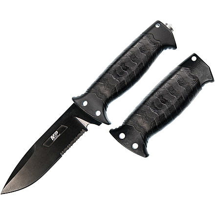 Smith &amp; Wesson Mpm2.0gsf2cp M2.0 Gripswap Sm/lg Fixed Blade Knives, 8Cr13MoV Stainless Steel, Black, Glass Filled Nylon, 1085887